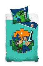 Minecraft, 2-częściowy komplet pościeli bawełnianej, 140-200 cm