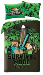 Minecraft, 2-częściowy komplet pościeli z mikrofibry, 140-200 cm