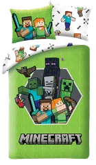 Minecraft, 2-częściowy komplet pościeli z mikrofibry, 140-200 cm