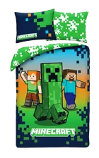 Minecraft, 2-częściowy komplet pościeli z mikrofibry, 140-200 cm