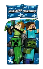 Minecraft, 2-częściowy komplet pościeli z mikrofibry, 140-200 cm