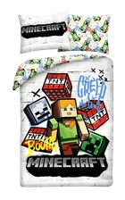 Minecraft, 2-częściowy komplet pościeli z mikrofibry, 140-200 cm