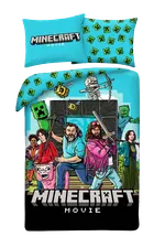 Minecraft, 2-częściowy komplet pościeli z mikrofibry, 140-200 cm