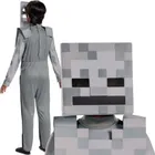 Minecraft, Halloween, strój karnawałowy, Skeleton Biały Szkielet, 109-126 cm, 4-6 lat