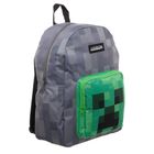 Minecraft, młodzieżowy plecak szkolny, zielono-szary