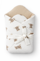 MiniAnia, rożek muslinowy, miś + beż