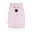 Miś, lampka silikonowa, duża, lawendowa