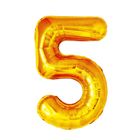 MK Trade, balon foliowy, cyfra 5, złoty, 81 cm