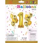 MK Trade, zestaw balonów z cyfrą 1, 30-60 cm, 16 szt.