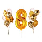 MK Trade, zestaw balonów z cyfrą 8, 30-60 cm, 16 szt.