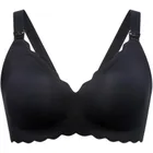 Momcozy, YN46, bezszwowy kwiatowy biustonosz do karmienia push-up, czarny floral, rozmiar M