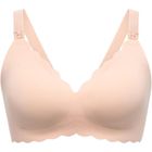 Momcozy, YN46, Jelly Strip, bezszwowy kwiatowy biustonosz do karmienia push-up, beżowy floral, rozmiar XL