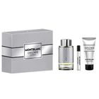 Mont Blanc, Explorer Platinum, zestaw, woda perfumowana spray, 100 ml + miniatura wody perfumowanej, 7.5 ml + żel pod prysznic, 100 ml
