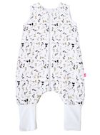 Motherhood, bawełniany śpiworek ocieplany, z nogawkami, TOG 2, beżowe listki, 1.5-2.5l