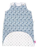 Motherhood, Classics Niebieski 2023, Zip-A Round, śpiworek muślinowy, TOG 0.5, 2w1, 3-18 m