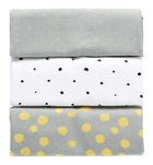 Motherhood, Kropy Musztardowe, pieluszka flanelowa, 70-80 cm, 3 szt.