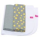 Motherhood, podręczny przewijak z 2 flanelkami, kropy musztardowe