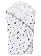 Motherhood, rożek bawełniany, fioletowe baloniki, 75-75 cm