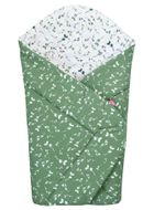 Motherhood, rożek bawełniany, zielone listki, 75-75 cm