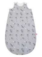 Motherhood, Zip-A-Round, bawełniany śpiworek letni, 2w1, TOG 1, szare guziki, 3-18m