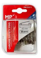 MP Main Paper, agrafki, srebrne, 45 mm, 30 szt.