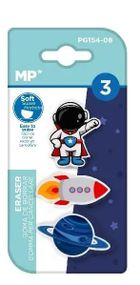 MP Main Paper, gumka do ścierania, Kosmos, 3 szt.