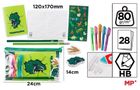 MP Main Paper, zestaw piśmienniczy w saszetce, dinozaur