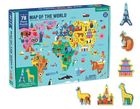 Mudpuppy, Mapa Świata, puzzle z elementami w kształcie budynków i zwierząt, 78 elementów
