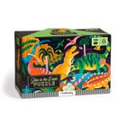 Mudpuppy, Park dinozaurów, puzzle świecące w ciemności, 100 elementów