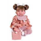 Munecas Antonio Juan, Recien Nacida Nica, lalka hiszpańska, ubranko różowe, 42 cm
