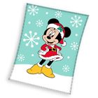 Myszka Minnie, koc flanelowy świąteczny, 130-160 cm
