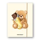Narcissus, Teddies, teczka z gumką A4, Miś z czekoladą