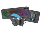 Natec, Fury, zestaw, 4w1, Thunderstreak 3.0 US, klawiatura + mysz + słuchawki + podkładka, NFU-1674