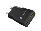 Natec, ładowarka sieciowa, RIBERA GAN SLIM 1X USB-A + 1X USB-C, 20W, czarna
