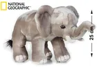 National Geographic, słoń afrykański, maskotka, 25 cm