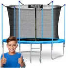Neo-Sport, trampolina ogrodowa siatką wewnętrzna i drabinką, 8ft/252 cm