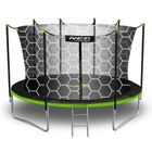 Neo-Sport, trampolina ogrodowa z siatką wewnętrzną i drabinką, 13ft/404 cm