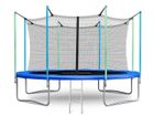 Neo-sport, trampolina ogrodowa z siatką wewnętrzną, śr. 374 cm