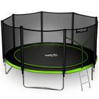 Neo-Sport, trampolina ogrodowa z siatką zewnętrzną i drabinką, 12ft/374 cm