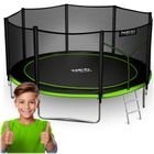 Neo-Sport, trampolina ogrodowa z siatką zewnętrzną i drabinką, 13ft/404 cm