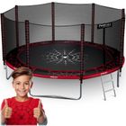 Neo-Sport, trampolina ogrodowa z siatką zewnętrzną i drabinką, 14ft/435 cm
