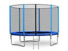 Neo-sport, trampolina ogrodowa z siatką zewnętrzną i drabinką, 252 cm