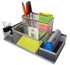 NET, Jumbo, przybornik na biurko, srebrny