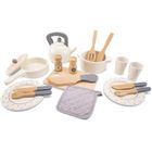 New Classic Toys, drewniany zestaw obiadowy, naczynia i akcesoria