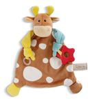 Nici, kocyk z gryzakiem i przystawką do smoczka, krowa, 25-25 cm