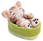Nici, maskotka, kot bengalski śpiący w koszyku, 12 cm