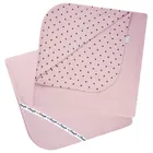 Nicol, Serduszka, kocyk niemowlęcy, pudrowy róż, pled, 74-74 cm