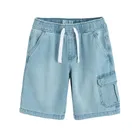 Niebieskie jeansowe szorty z regulacją relaxed Cool Club
