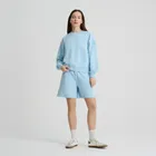 Niebieskie szorty loose z bawełny czesanej NOWEAR
