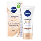 Nivea, 24h nawilżenia, krem bb 5w1 na dzień, odcień jasny, 50 ml